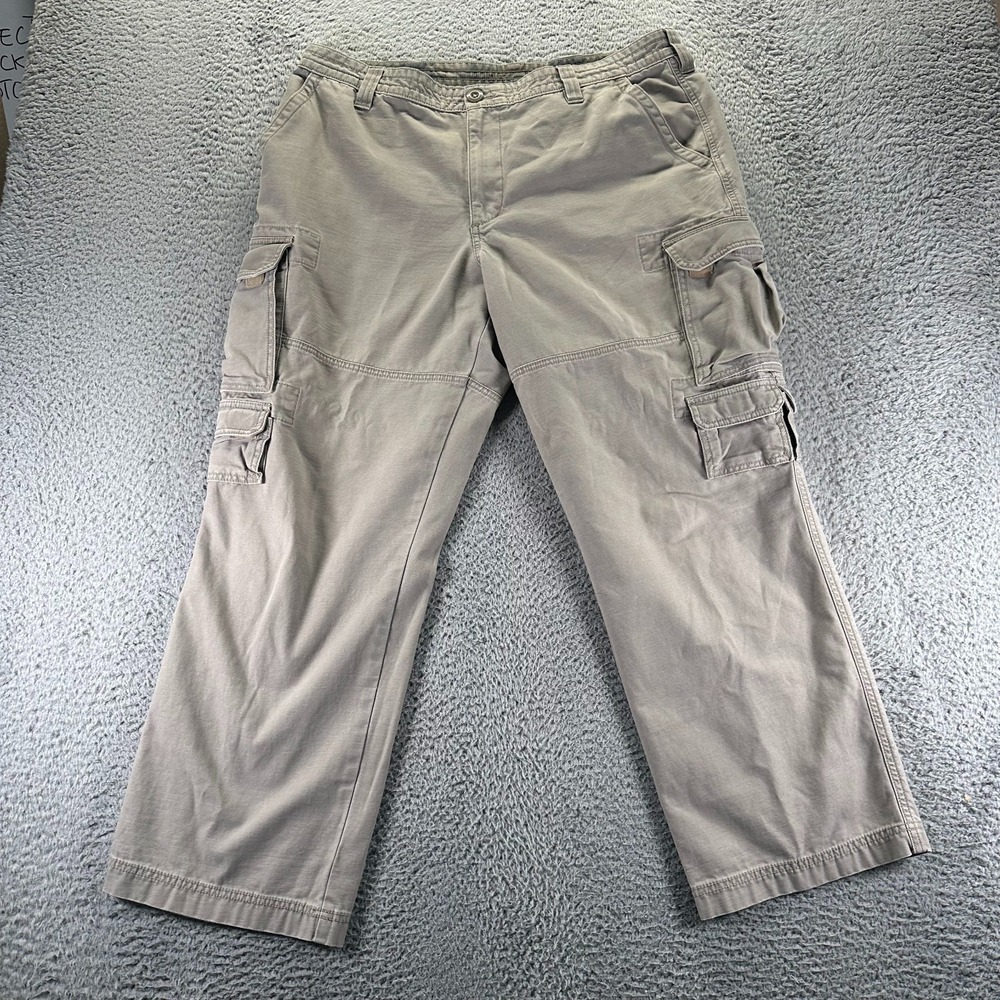 Red Head Pant Men's 38x30 Beige Cotton Cargo Straight Workwear Utility Travel
